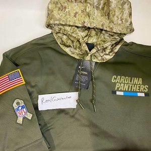 NWT Rare 100% Nike 2017 Carolina Panthers Salute To Service Hoodie Sweatshirt